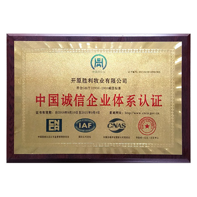 中國誠信企業(yè)體系認(rèn)證